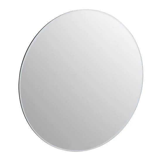 Sanford Large Round Wall Mirror With Mirrored Frame_2