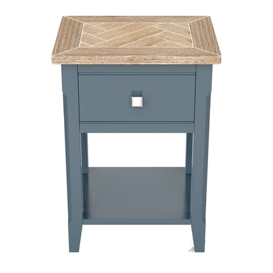 Sanford Wooden Lamp Table With 1 Drawer In Blue_2