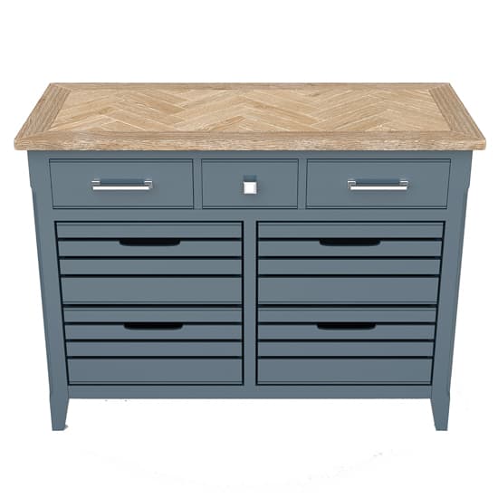 Sanford Wooden Sideboard With 3 Drawers 4 Crates In Blue_2