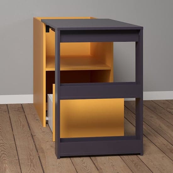 Sanna Wooden Desk Container In Yellow And Navy Blue_6