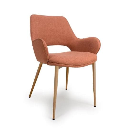Sanremo Brick Fabric Dining Chairs In Pair_2