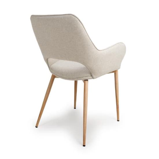 Sanremo Natural Fabric Dining Chairs In Pair_3