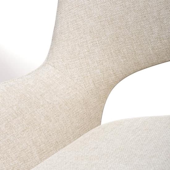 Sanremo Natural Fabric Dining Chairs In Pair_7