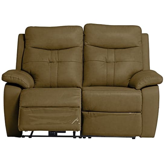 Santino Leather Electric Recliner 2 Seater Sofa In Brown_1