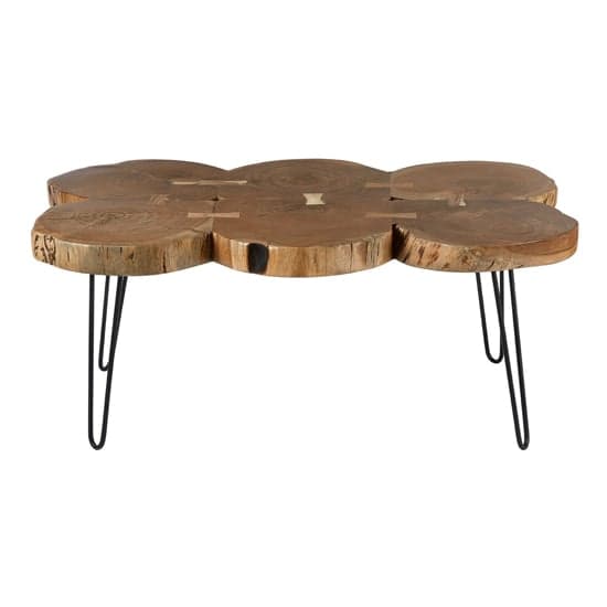 Santorini Wooden Coffee Table With Black Metal Legs In Brown_2