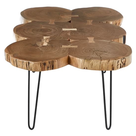 Santorini Wooden Coffee Table With Black Metal Legs In Brown_3