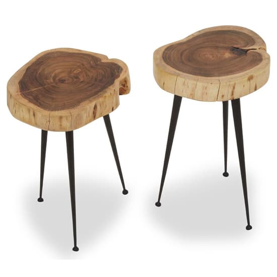 Santorini Wooden Set Of 2 Side Tables In Natural_2