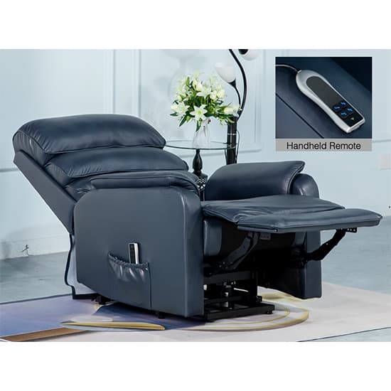 Sanur Electric Leather Lift And Tilt Recliner Armchair In Navy_3