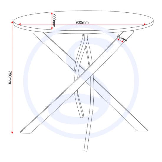 Sanur Wooden Dining Table Round In Sonoma Oak With Black Legs_3
