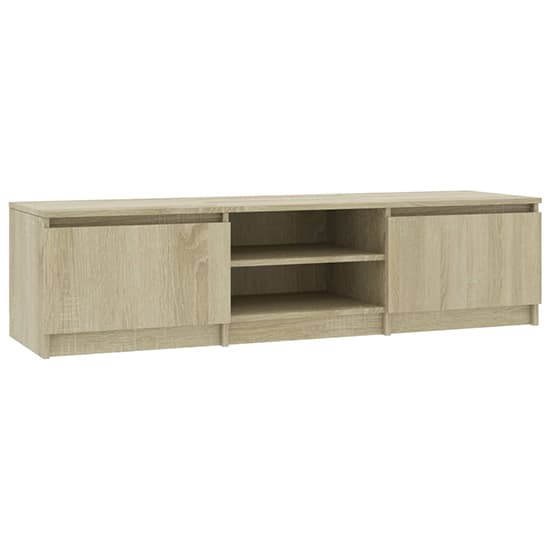 Saraid Wooden TV Stand With 2 Doors In Sonoma Oak_4