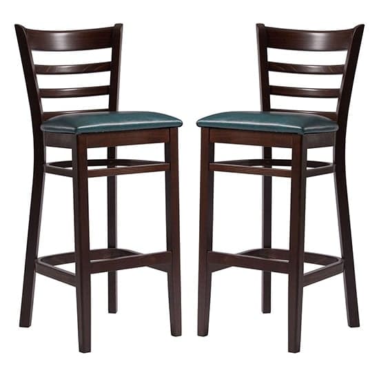 Sarnia Lascari Vintage Teal Faux Leather Bar Chairs In Pair_1