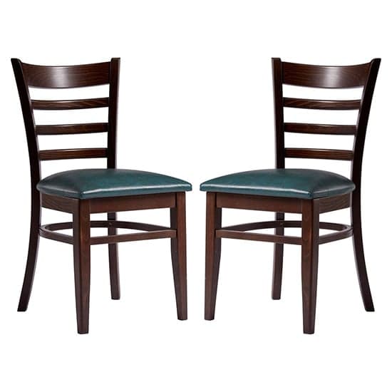 Sarnia Lascari Vintage Teal Faux Leather Dining Chairs In Pair_1