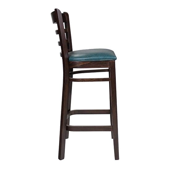Sarnia Medium Brown Bar Chair With Lascari Vintage Teal Seat_2