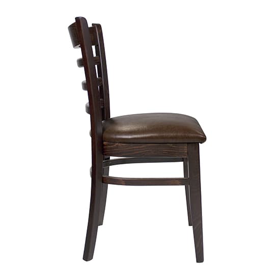 Sarnia Medium Brown Dining Chair With Lascari Vintage Brown Seat_2