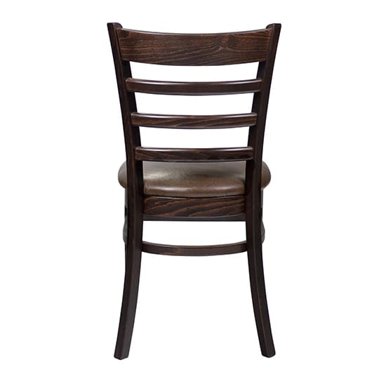 Sarnia Medium Brown Dining Chair With Lascari Vintage Brown Seat_3