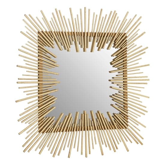 Sarnia Sunburst Design Wall Bedroom Mirror In Rich Gold Frame_1