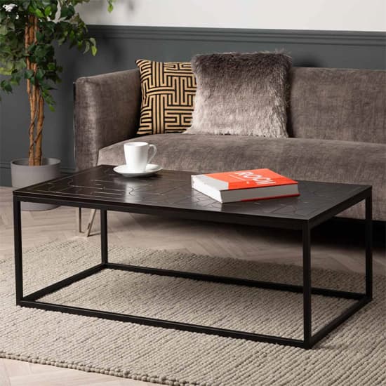 Sarnia Wooden Coffee Table In Matte Black Furniture in Fashion
