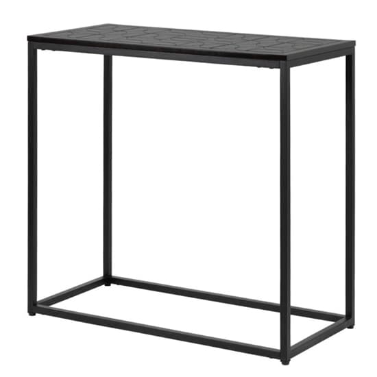 Sarnia Wooden Console Table In Matte Black_2