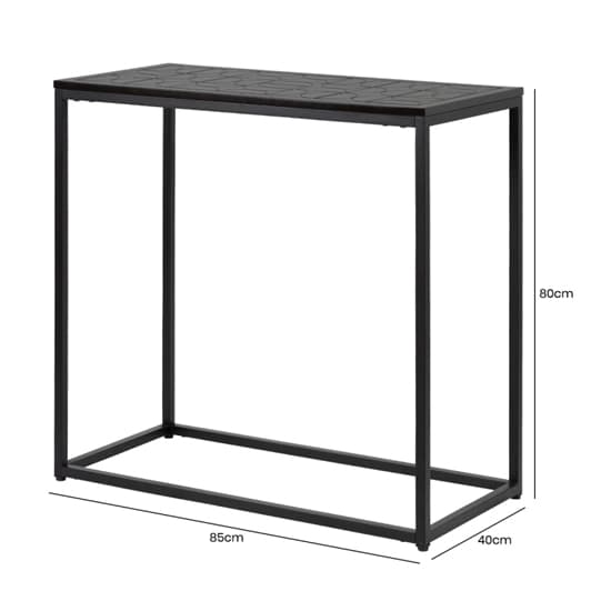 Sarnia Wooden Console Table In Matte Black_5