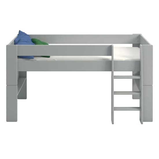 Satria Kids Mid Sleeper Bed In Grey With Tree of Life Tent_3