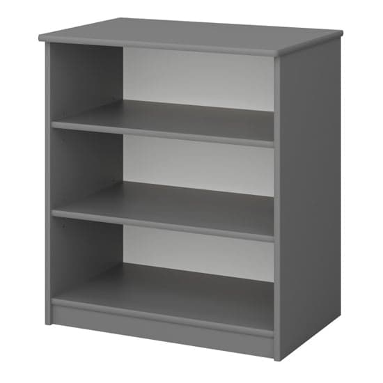 Satria Kids Wooden Bookcase With 2 Shelves In Folkestone Grey_3