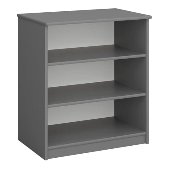 Satria Kids Wooden Bookcase With 2 Shelves In Folkestone Grey_4