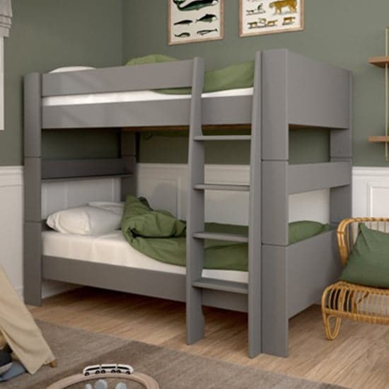 Satria Kids Wooden Bunk Bed In Folkestone Grey_1