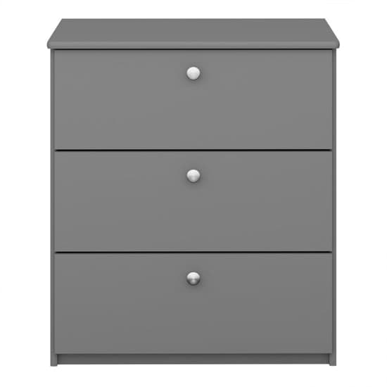 Satria Kids Wooden Chest Of 3 Drawers In Folkestone Grey_2