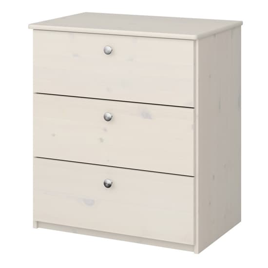 Satria Kids Wooden Chest Of 3 Drawers In Whitewash_3