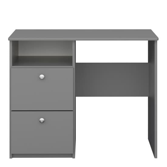Satria Kids Wooden Wooden Computer Desk With 2 Drawers In Grey_2