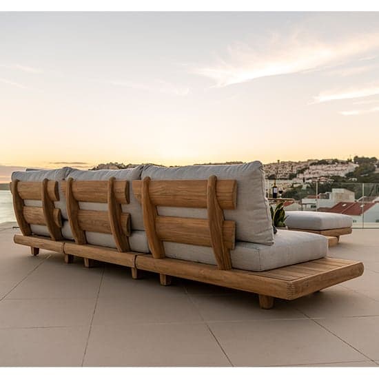 Sauchie Outdoor Corner Lounge Set In Light Grey With Ottoman_3