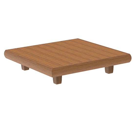 Sauchie Outdoor Square Wooden Coffee Table In Teak_2