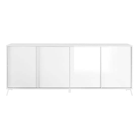Saul High Gloss Sideboard With 4 Doors In White_3