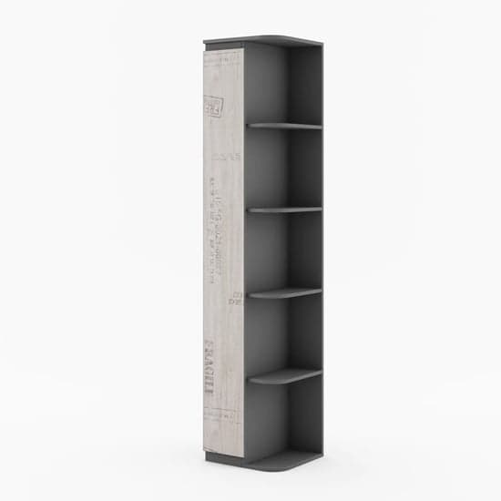 Sault Kids Wooden Bookcase With 4 Shelves In Graphite_1