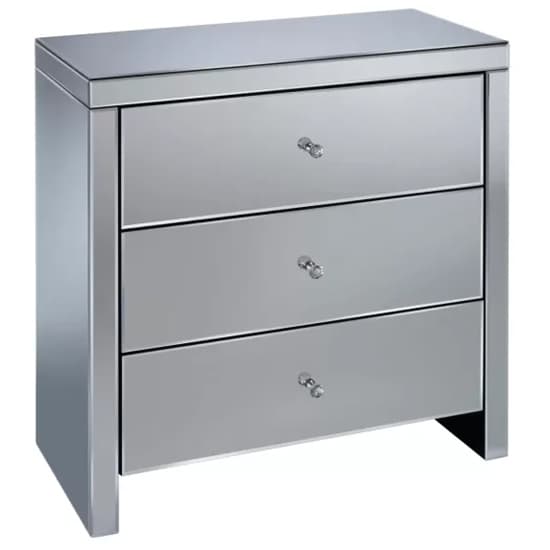 Saville Mirrored Chest Of 3 Drawers In Silver_3