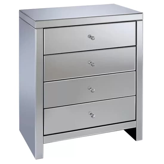 Saville Mirrored Chest Of 4 Drawers In Silver_3