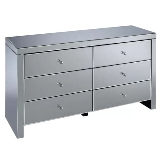 Saville Mirrored Chest Of 6 Drawers In Silver_3