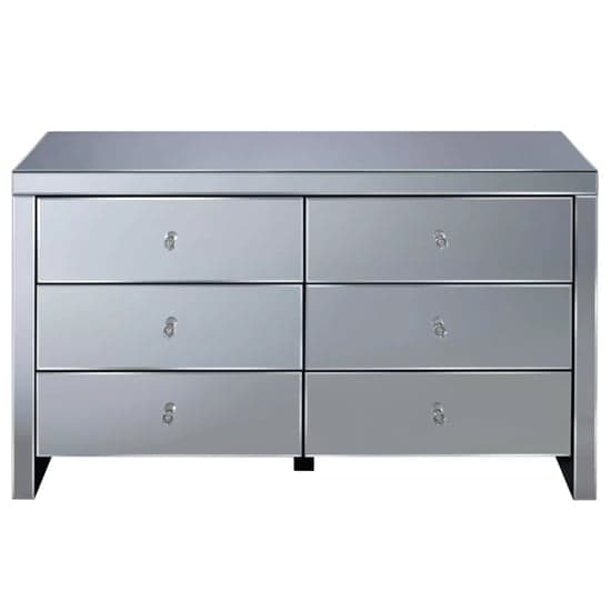Saville Mirrored Chest Of 6 Drawers In Silver_4
