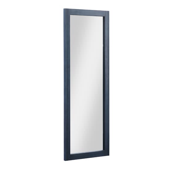 Savona Wall Mirror Extra Long In Blue Wooden Frame_2