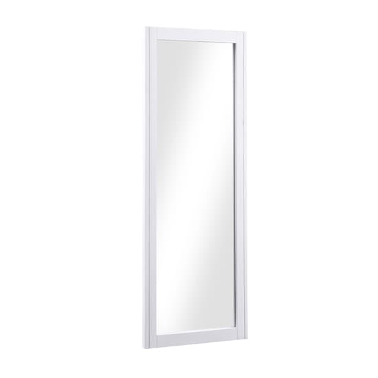 Savona Wall Mirror Extra Long In White Wooden Frame_3