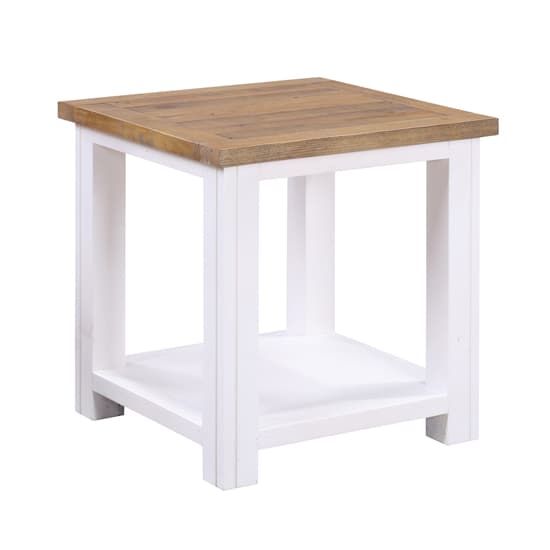 Savona Wooden Lamp Table Square In Oak And White_3