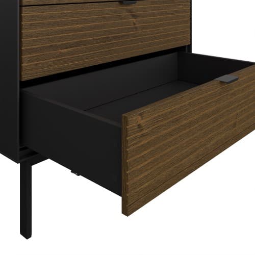 Savva Bedside Cabinet With 2 Drawers In Black And Espresso_6