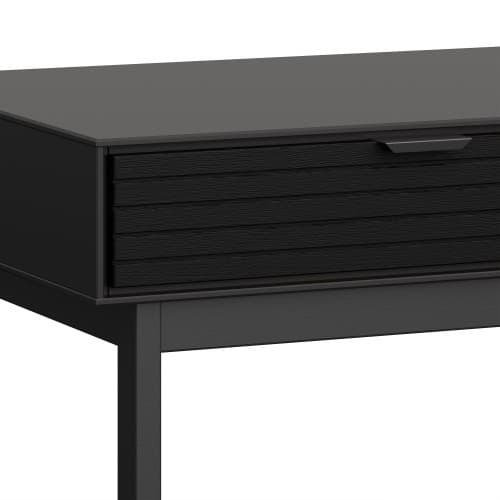 Savva Wooden Laptop Desk With 2 Drawers In Granulated Black_4