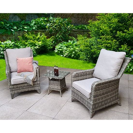 Savvy Weave 3 Piece High Back Lounge Set With Table In Grey_2