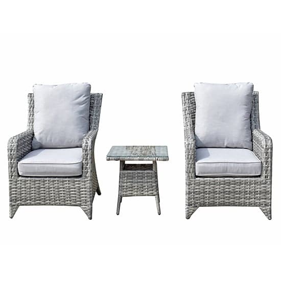 Savvy Weave 3 Piece High Back Lounge Set With Table In Grey_4