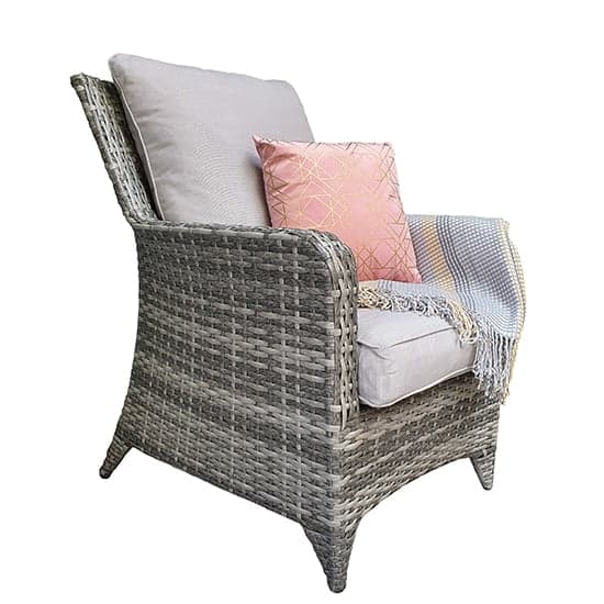 Savvy Weave 3 Piece High Back Lounge Set With Table In Grey_5