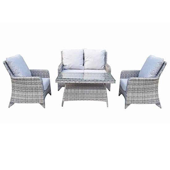 Savvy Weave 4 Seater Sofa Set With High Coffee Table In Natural_1