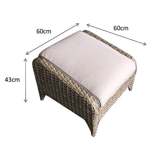 Savvy Wicker Weave Ottoman With Beige Cushion In Natural_2
