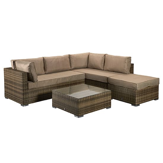 Saxen Corner Weave Lounge Set Sofa With Coffee Table In Natural_4