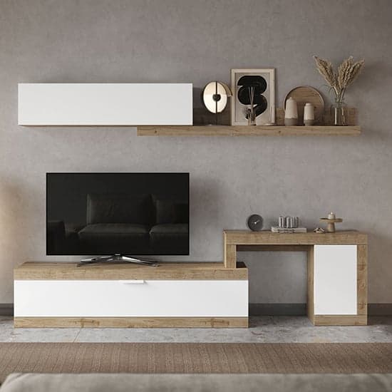 Saya High Gloss Living Room Furniture Set In White And Cadiz_1